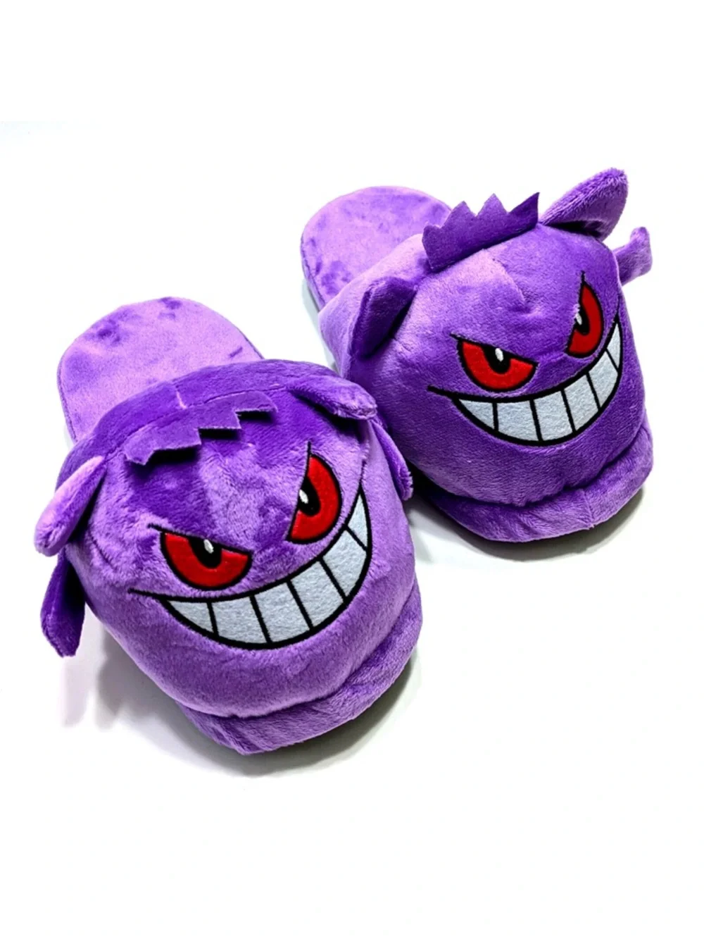 Gengar Plush Slippers - Purple Cozy Child size 3.0-6.0 - Women’s 5.0-8.5 . New